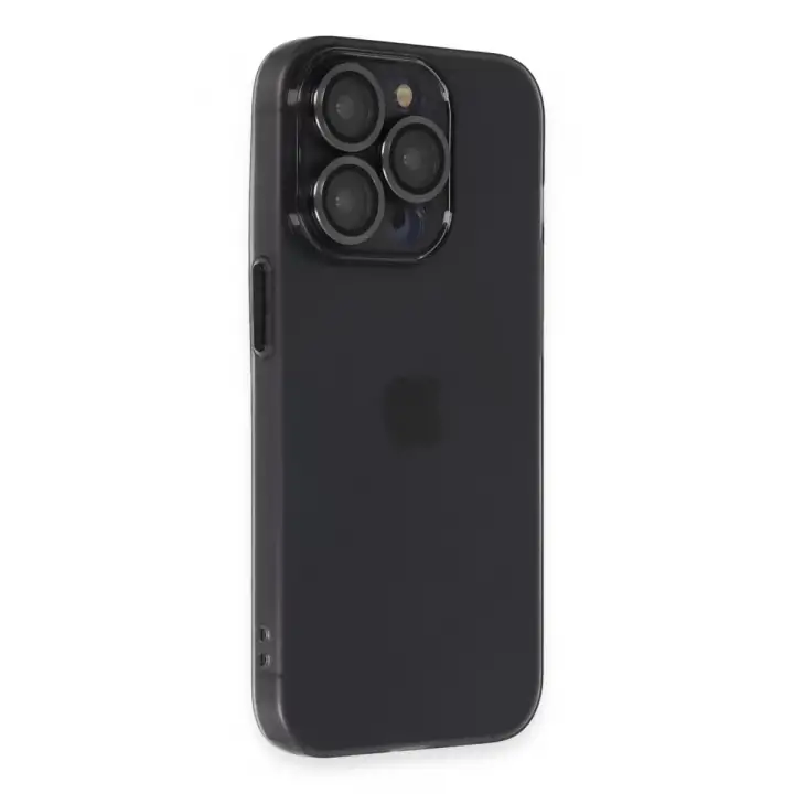 Newface Apple iPhone 13 Pro Max Kılıf Luko Lens Silikon - Siyah