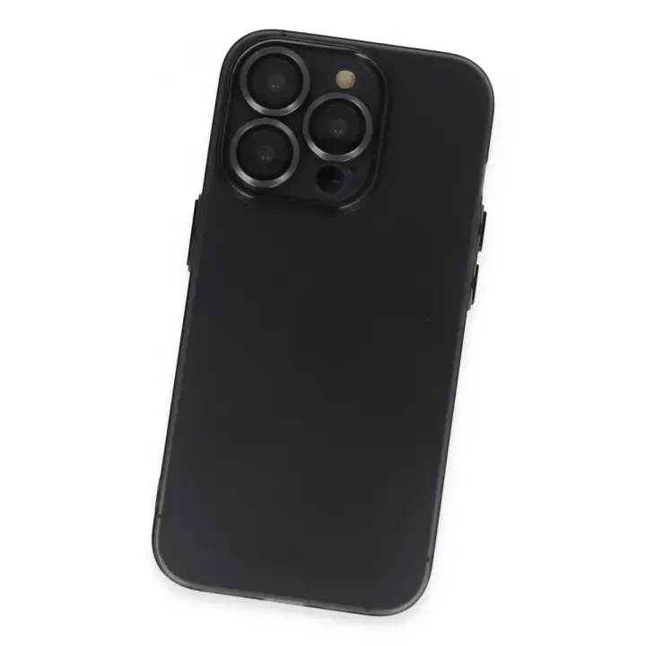 Newface Apple iPhone 13 Pro Max Kılıf Luko Lens Silikon - Siyah