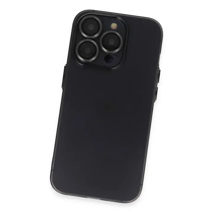 Newface iPhone 13 Pro Max Kılıf Luko Lens Silikon - Siyah