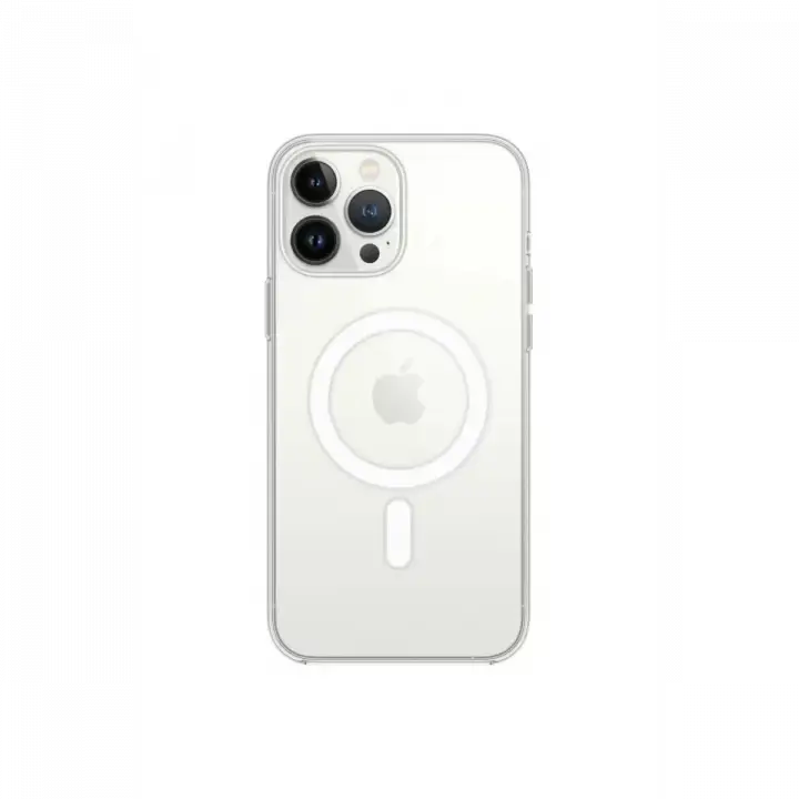 Newface Apple iPhone 13 Pro Max Kılıf Magneticsafe Şeffaf Silikon - Şeffaf