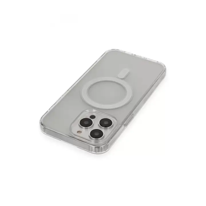Newface Apple iPhone 13 Pro Max Kılıf Matte Şeffaf Magneticsafe - Şeffaf