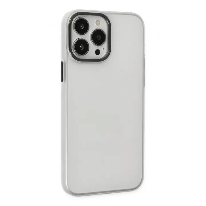 Newface iPhone 13 Pro Max Kılıf Modos Metal Kapak - Şeffaf