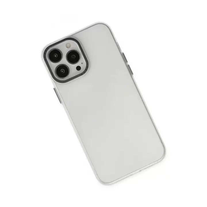 Newface Apple iPhone 13 Pro Max Kılıf Modos Metal Kapak - Şeffaf