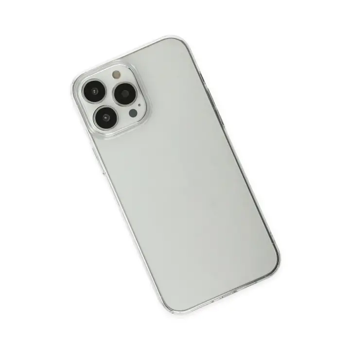 Newface iPhone 13 Pro Max Kılıf Pc Sert Şeffaf Kapak - Şeffaf