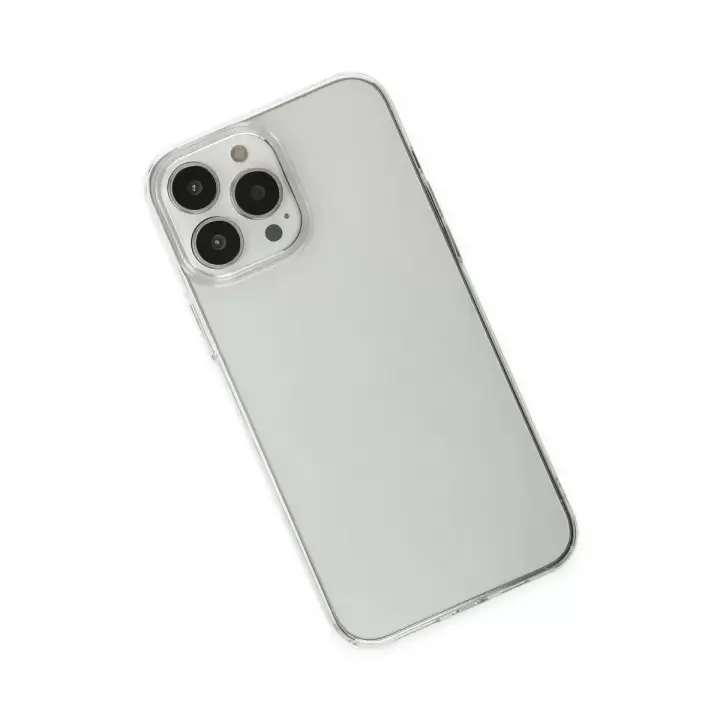 Newface iPhone 13 Pro Max Kılıf Pc Sert Şeffaf Kapak - Şeffaf