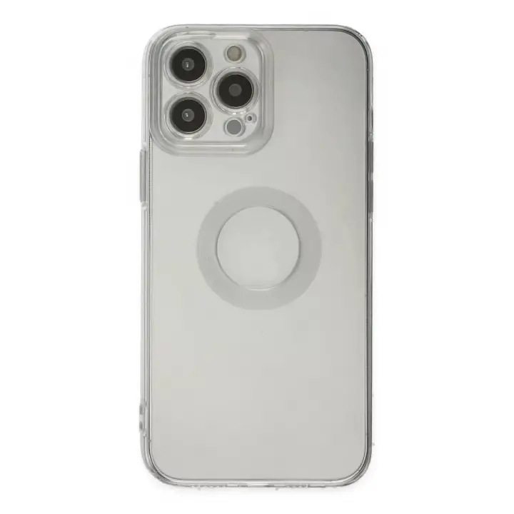 Newface iPhone 13 Pro Max Kılıf Santa Lens Silikon - Şeffaf