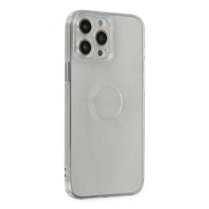 Newface Apple iPhone 13 Pro Max Kılıf Santa Lens Silikon - Şeffaf