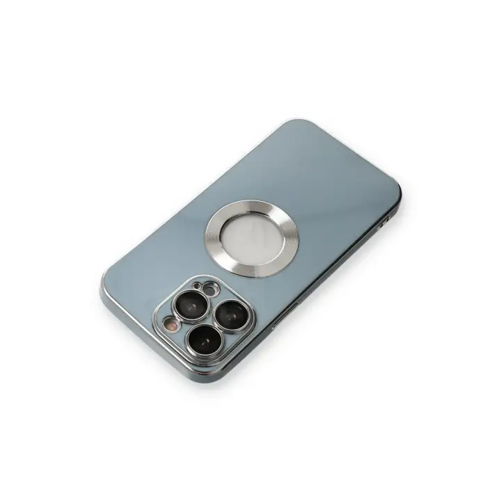 Newface iPhone 13 Pro Max Kılıf Store Silikon - Sierra Blue