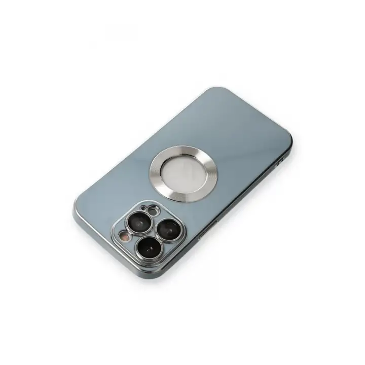 Newface iPhone 13 Pro Max Kılıf Store Silikon - Sierra Blue
