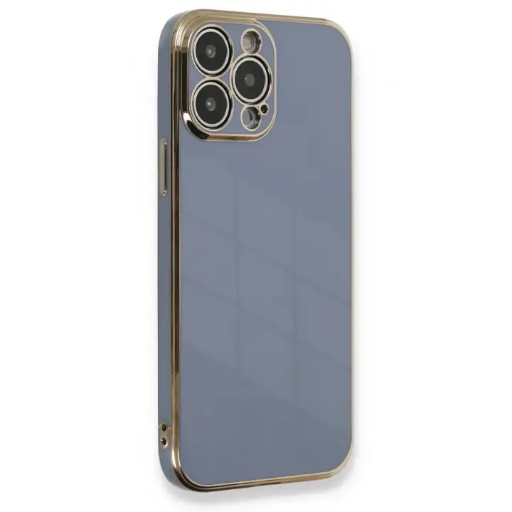 Newface iPhone 13 Pro Max Kılıf Volet Silikon - Mavi