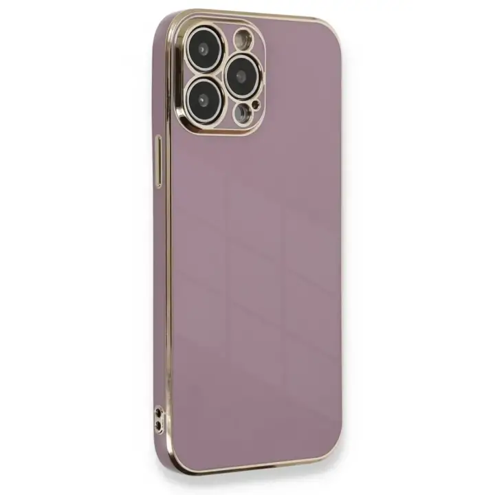 Newface iPhone 13 Pro Max Kılıf Volet Silikon - Mor