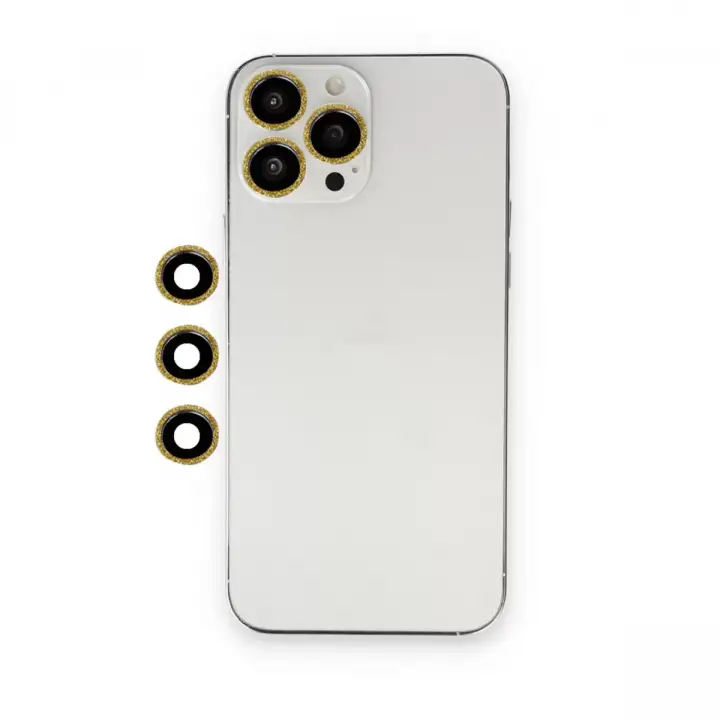 Newface Apple iPhone 13 Pro Max Shine Kamera Lens - Gold