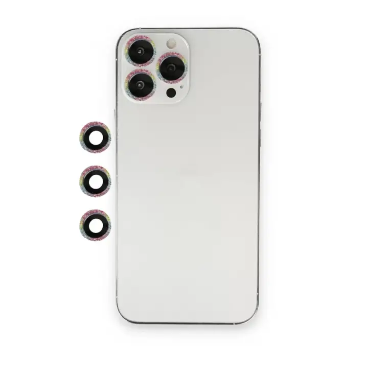 Newface iPhone 13 Pro Max Shine Kamera Lens - Rainbow