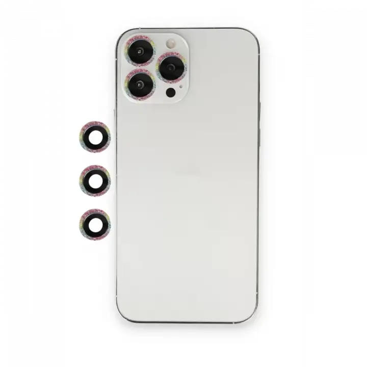 Newface iPhone 13 Pro Max Shine Kamera Lens - Rainbow