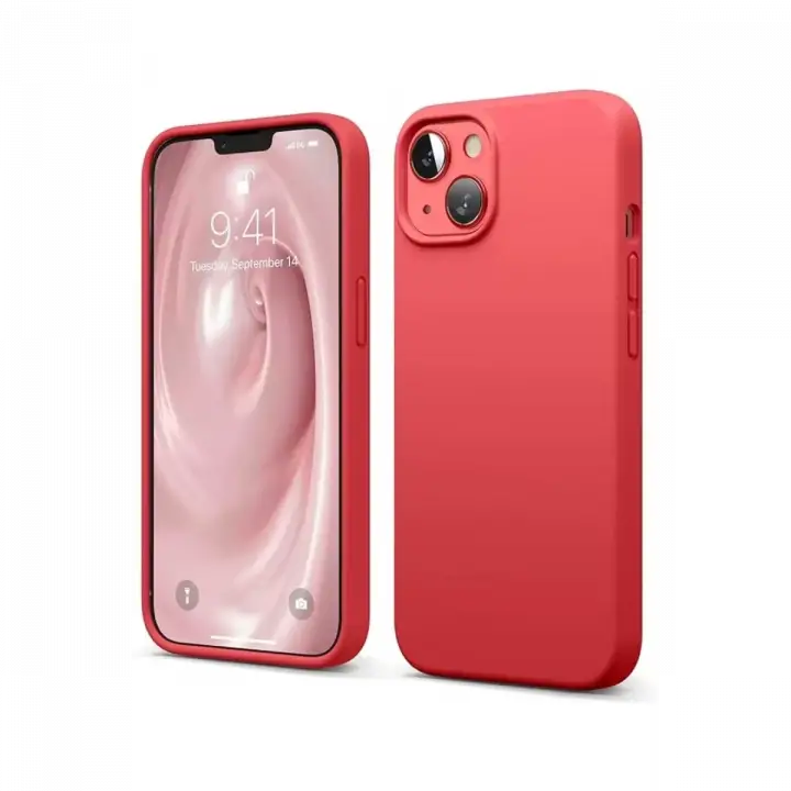 Newface iPhone 14 Kılıf First Silikon - Kırmızı