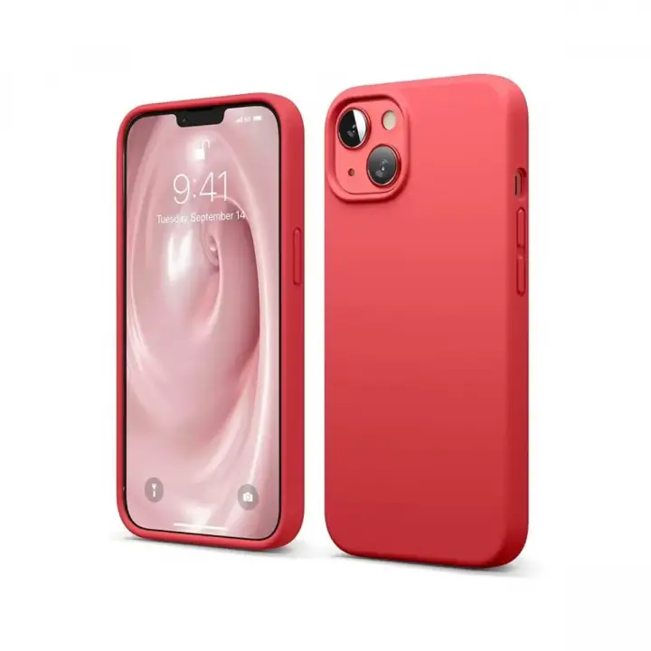 Newface Apple iPhone 14 Kılıf First Silikon - Kırmızı