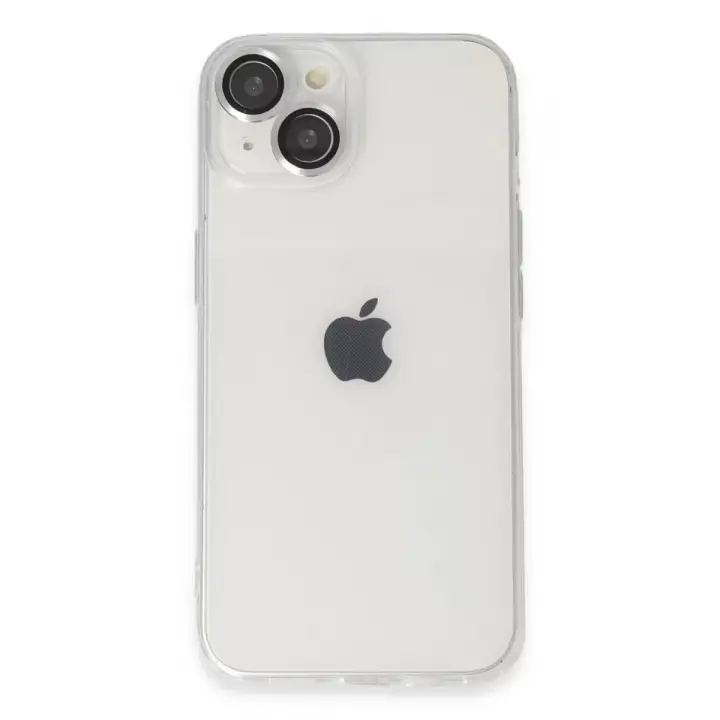 Newface Apple iPhone 14 Kılıf Luko Lens Silikon - Gümüş