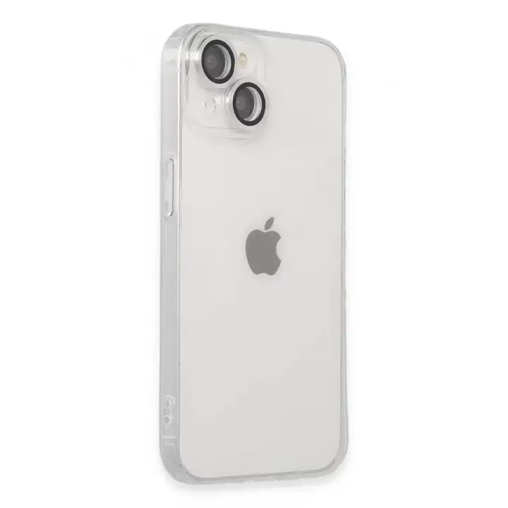Newface Apple iPhone 14 Kılıf Luko Lens Silikon - Gümüş