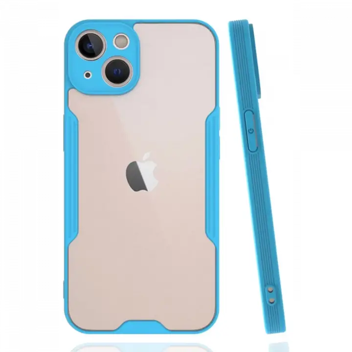 Newface Apple iPhone 14 Kılıf Platin Silikon - Mavi