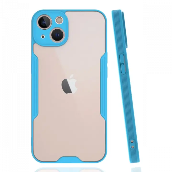 Newface iPhone 14 Kılıf Platin Silikon - Mavi