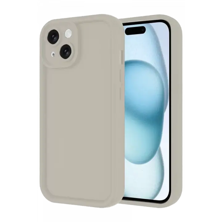 Newface Apple iPhone 14 Kılıf Viera Silikon - Krem