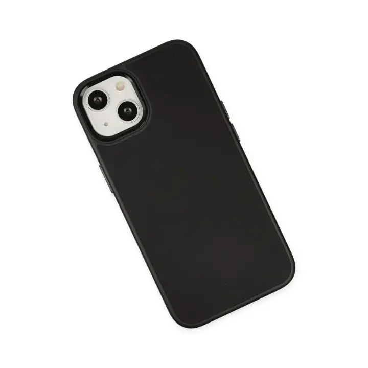 Newface iPhone 14 Plus Kılıf Asya Deri Silikon - Siyah