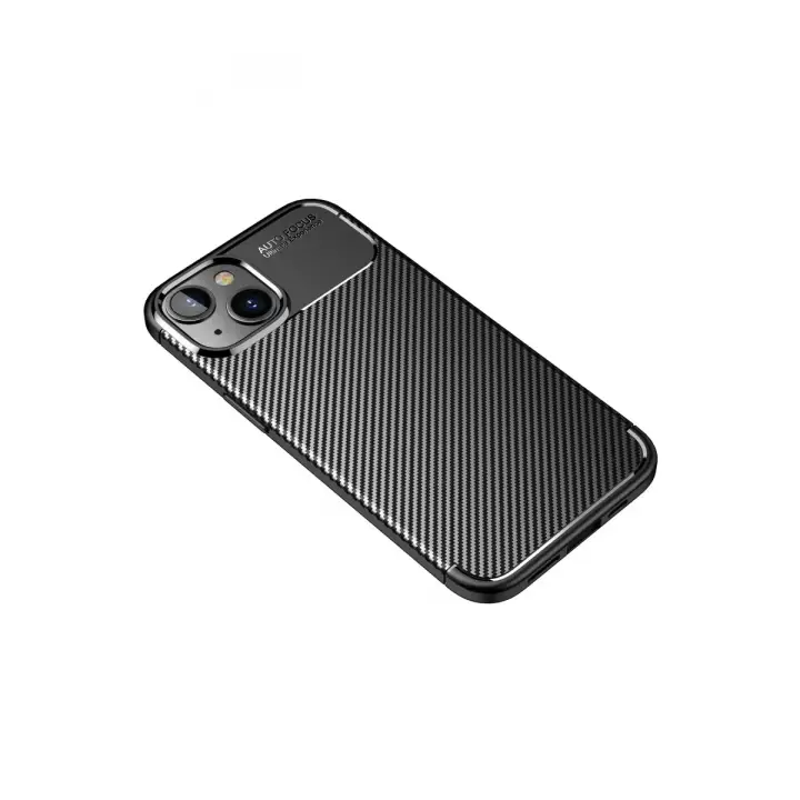 Newface iPhone 14 Plus Kılıf Auto Focus Karbon Kapak - Siyah