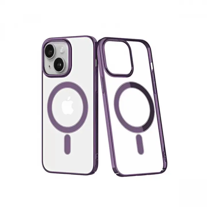 Newface Apple iPhone 14 Plus Kılıf Element Magneticsafe Sert Kapak - Mor