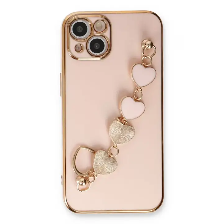 Newface Apple iPhone 14 Plus Kılıf Esila Silikon - Pudra