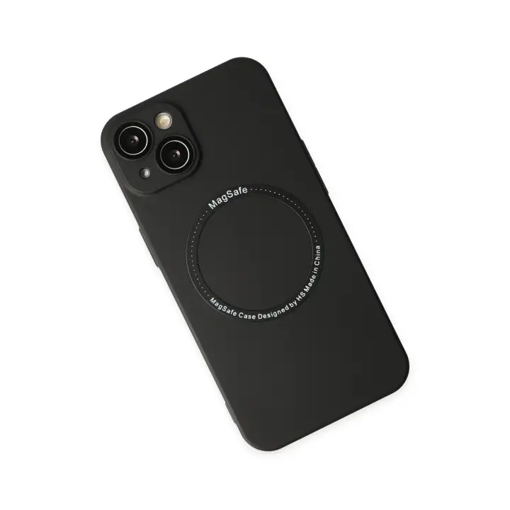 Newface iPhone 14 Plus Kılıf Jack Magneticsafe Lens Silikon - Siyah