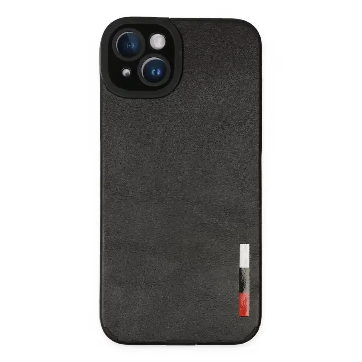 Newface Apple iPhone 14 Plus Kılıf Loop Deri Silikon - Siyah