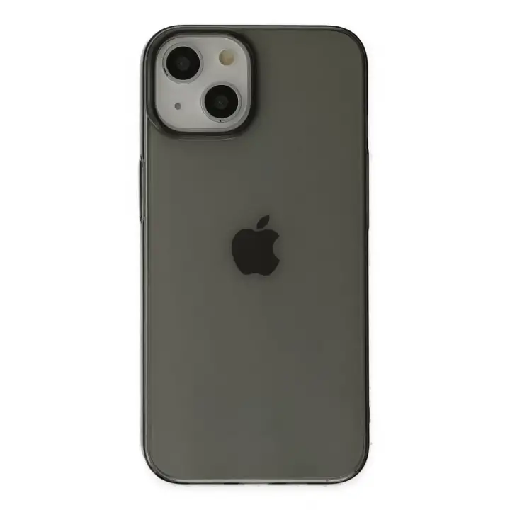 Newface Apple iPhone 14 Plus Kılıf Pc Sert Şeffaf Kapak - Siyah