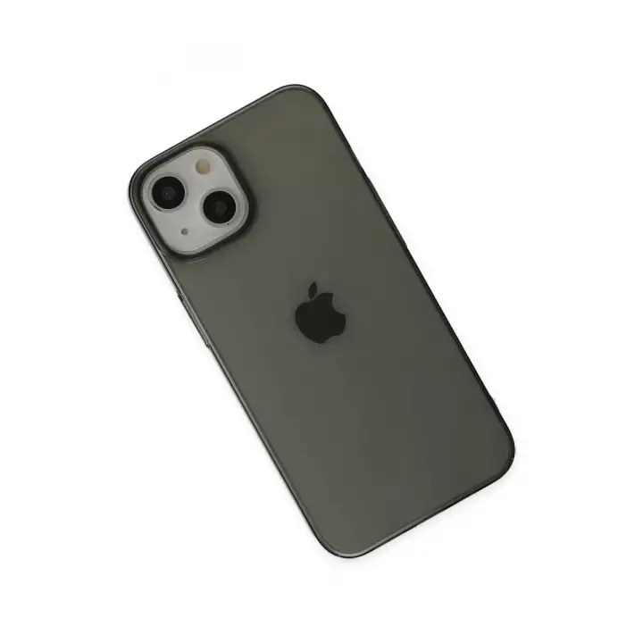 Newface Apple iPhone 14 Plus Kılıf Pc Sert Şeffaf Kapak - Siyah