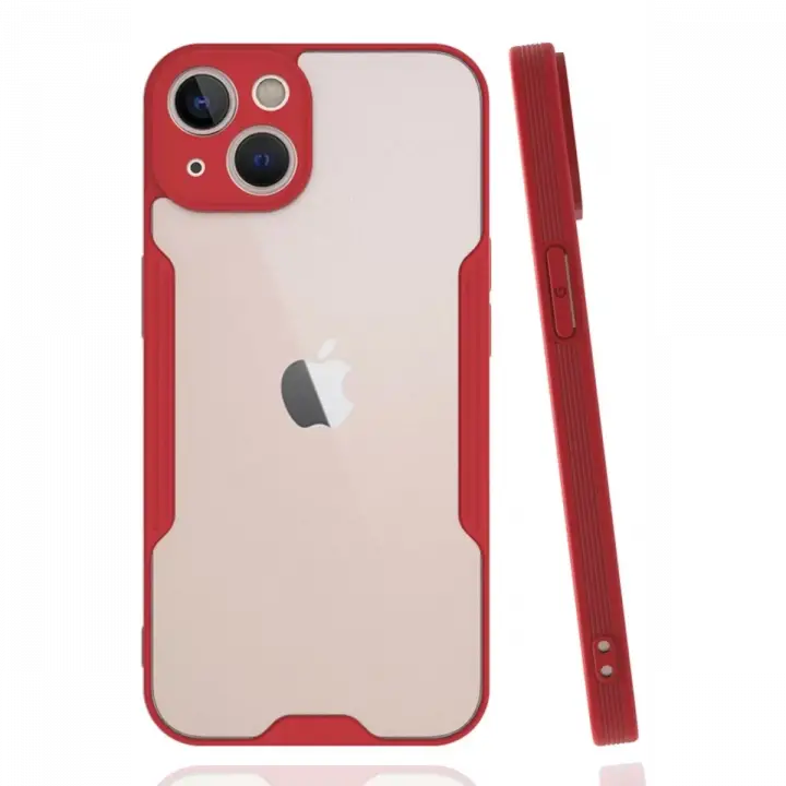 Newface Apple iPhone 14 Plus Kılıf Platin Silikon - Kırmızı