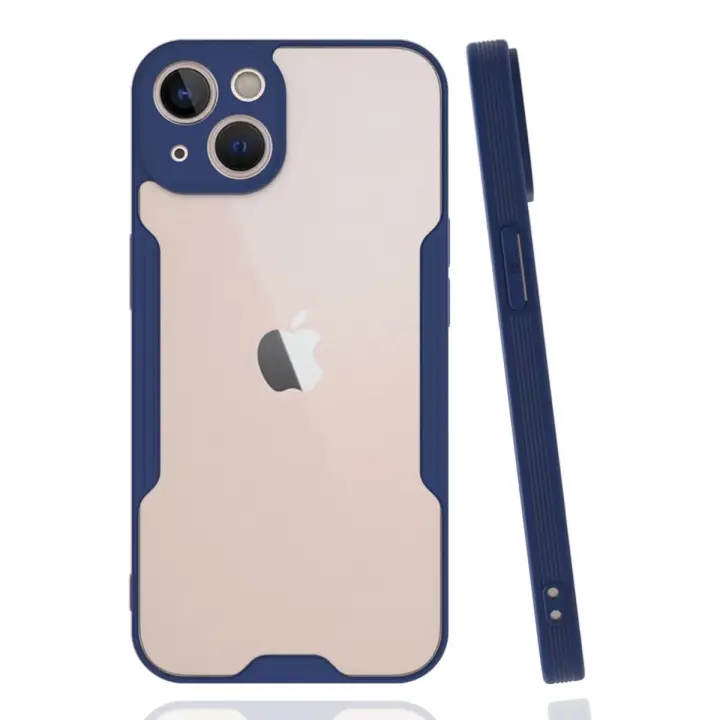Newface iPhone 14 Plus Kılıf Platin Silikon - Lacivert