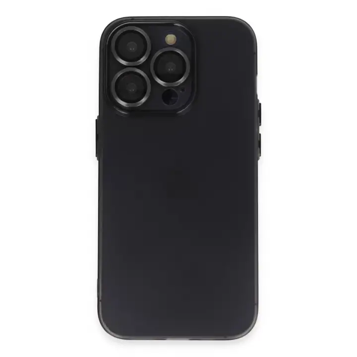 Newface Apple iPhone 14 Pro Kılıf Luko Lens Silikon - Siyah