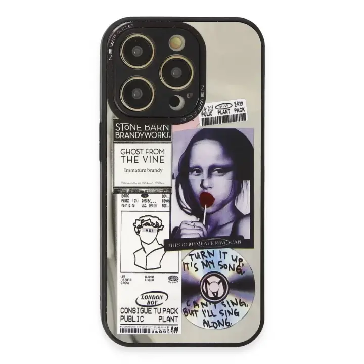 Newface iPhone 14 Pro Kılıf Mirror Desenli Kapak - Mirror - 2