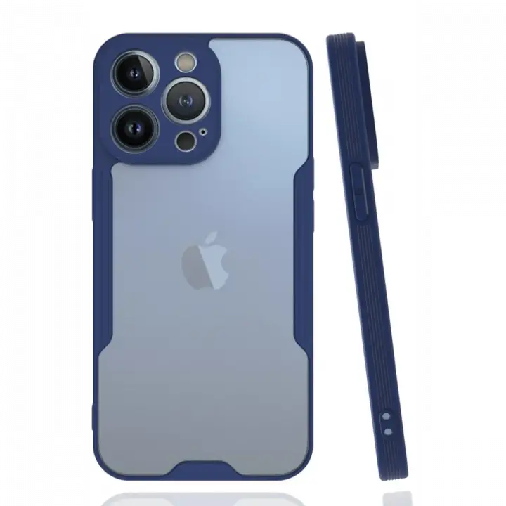 Newface iPhone 14 Pro Kılıf Platin Silikon - Lacivert