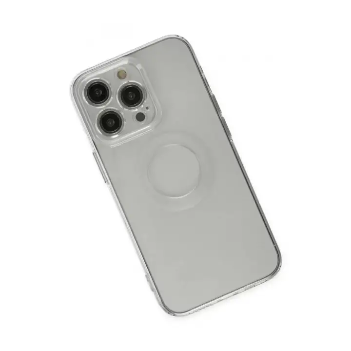 Newface Apple iPhone 14 Pro Kılıf Santa Lens Silikon - Şeffaf