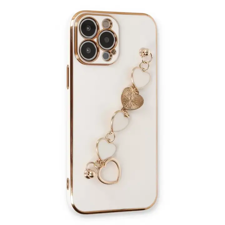 Newface Apple iPhone 14 Pro Max Kılıf Esila Silikon - Beyaz