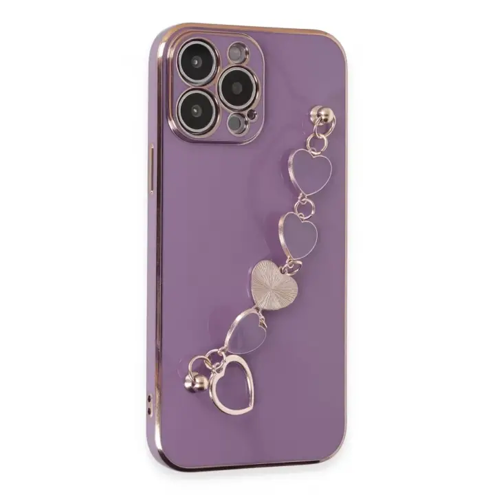Newface Apple iPhone 14 Pro Max Kılıf Esila Silikon - Mor