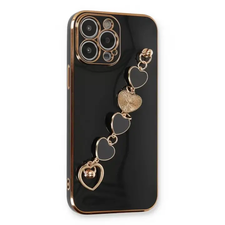 Newface Apple iPhone 14 Pro Max Kılıf Esila Silikon - Siyah