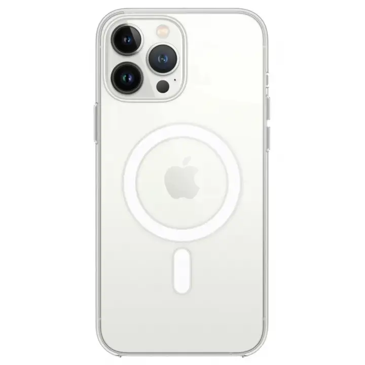 Newface Apple iPhone 14 Pro Max Kılıf Magneticsafe Şeffaf Silikon - Şeffaf