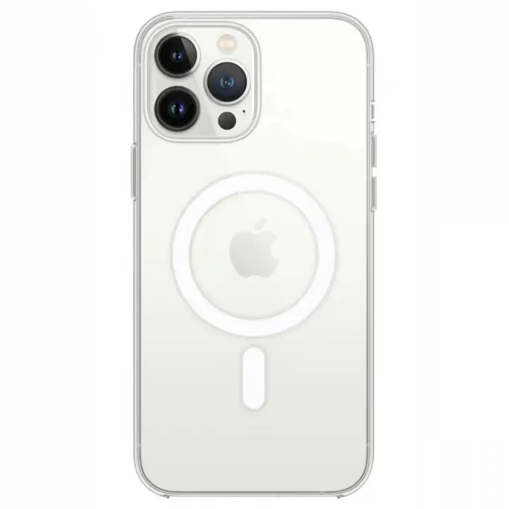 Newface Apple iPhone 14 Pro Max Kılıf Magneticsafe Şeffaf Silikon - Şeffaf