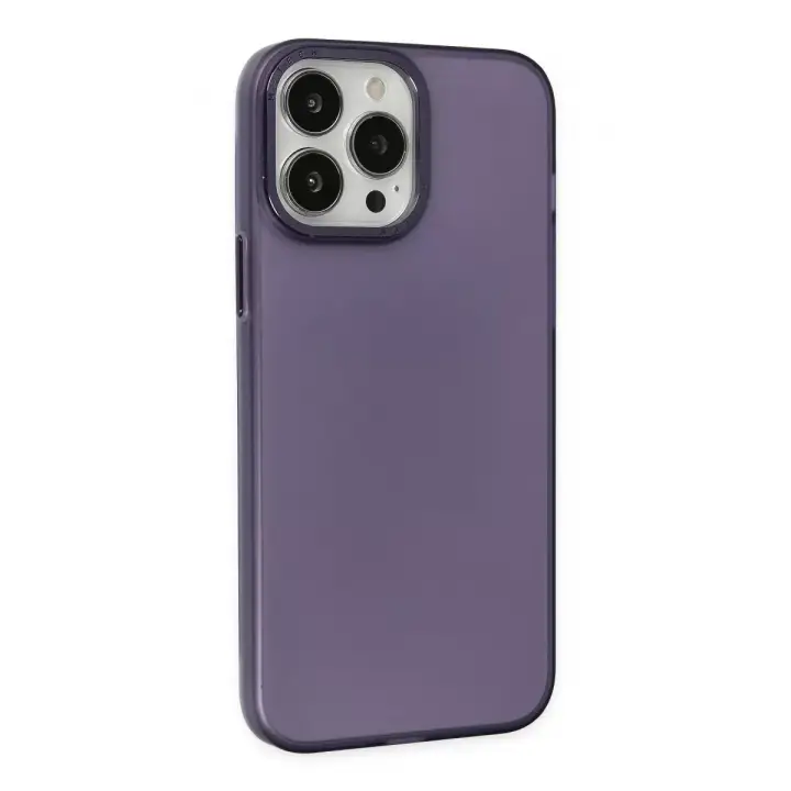 Newface Apple iPhone 14 Pro Max Kılıf Modos Metal Kapak - Mor