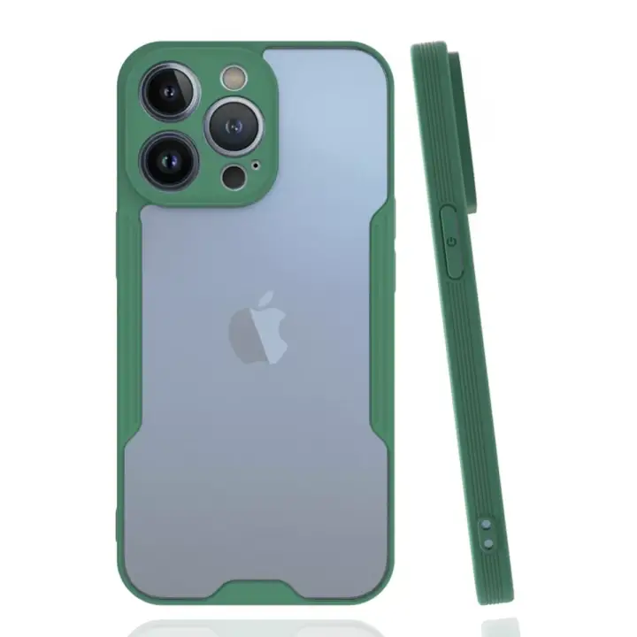 Newface Apple iPhone 14 Pro Max Kılıf Platin Silikon - Yeşil