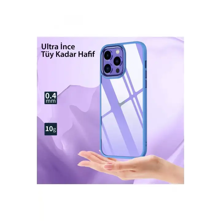 Newface Apple iPhone 14 Pro Max Kılıf Power Silikon - Mavi