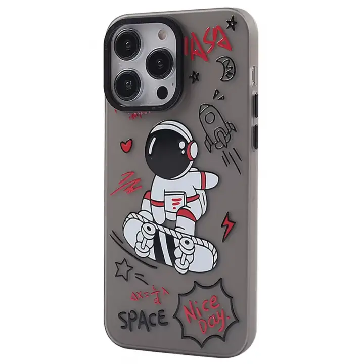 Newface Apple iPhone 14 Pro Max Kılıf Prada Desenli Kapak - Prada Siyah - 1
