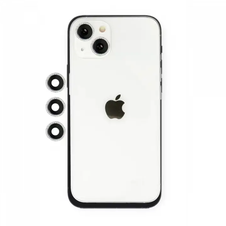 Newface iPhone 14 Shine Kamera Lens - Gümüş