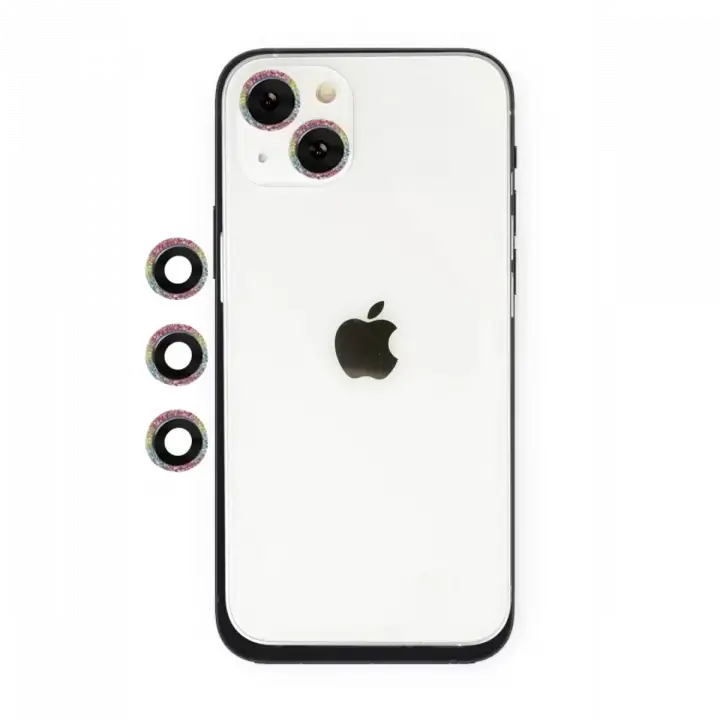 Newface iPhone 14 Shine Kamera Lens - Rainbow